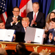 Trump, Pena Nieto and Trudeau attend the USMCA signing ceremony on Nov. 30.
